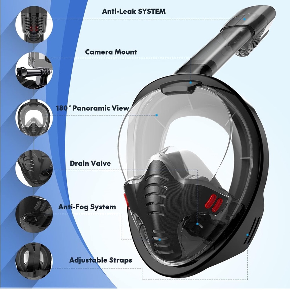 Full Face Snorkel Mask Adult L/XL
